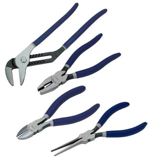 Williams 12 - 7 Williams Combination Pliers with Double-Dipped Plastic Handle Set 4 Pcs - JHWPLS-4GL