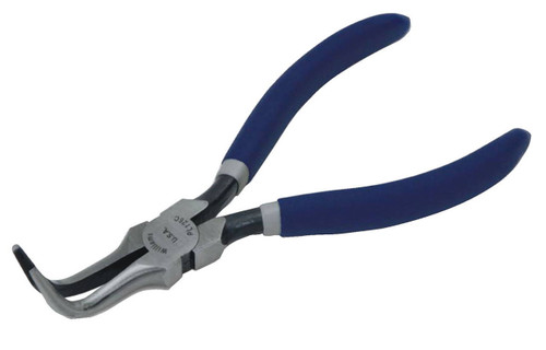 Williams 6 1/4 Williams Thin Bent Chain Nose Pliers with with Double-Dipped Plastic Handle - JHWPL-126C