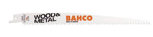 Bahco Bi-Metal Reciprocating Saw Blade For Cutting Wood And Metal 4/6 TPI, 6", 5 Pack - BAH900646SC5   Bahco Bi-Metal Reciprocating Saw Blade For Cutting Wood And Metal 4/6 TPI, 6", 5 Pack - BAH900646SC5