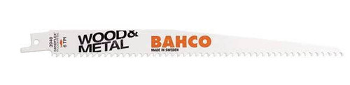 Bahco Bi-Metal Reciprocating Saw Blade For Cutting Wood And Metal 8/12 TPI, 12\", 100 Pack - BAH901282SLH 