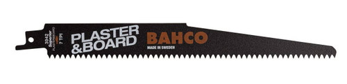 Bahco Bi-Metal Reciprocating Saw Blade For Cutting Plaster And Board 7 TPI, 9\", 5 Pack - BAH920907SL5 