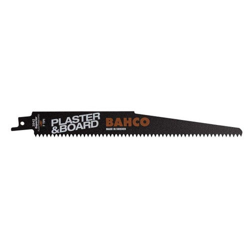 Bahco Bi-Metal Reciprocating Saw Blade For Cutting Plaster And Board 7 TPI, 12", 5 Pack - BAH921207SL5