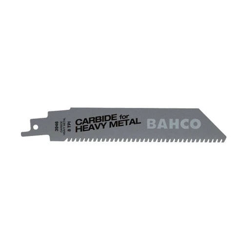 Bahco Carbon Tipped Reciprocating Saw Blade For Demanding Metal Cutting 8 TPI, 6", 1 Pack - 3946-150-8-HST-1P