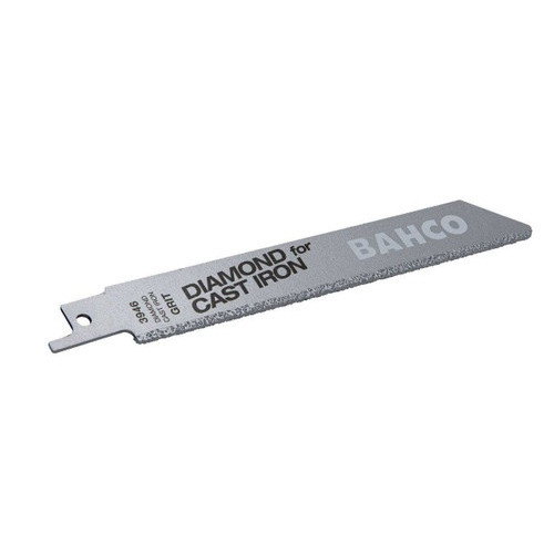 Bahco Diamond Grit Reciprocating Saw Blade For Cutting Wood, Cast Iron And Ceramic Grit TPI, 6", 1 Pack - 3946-150-DG-ST-2P
