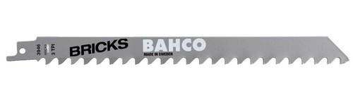 Bahco Carbide Tipped Reciprocating Saw Blade For Cutting Stone Materials 6 TPI, 9", 1 Pack - 3946-228-6-ST-1P   Bahco Carbide Tipped Reciprocating Saw Blade For Cutting Stone Materials 6 TPI, 9", 1 Pack - 3946-228-6-ST-1P