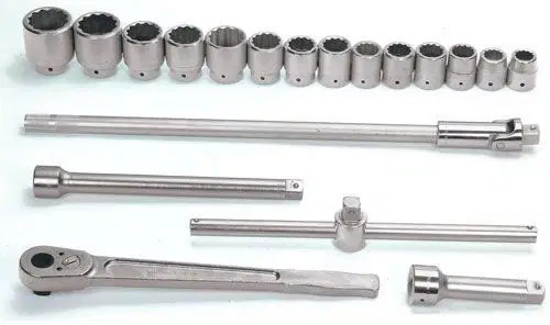 1 1/16 - 2 3/8" Williams 1" Drive Socket & Tool Set 12 Pt 19 Pcs - WSX-20 1 1/16 - 2 3/8" Williams 1" Drive Socket & Tool Set 12 Pt 19 Pcs - WSX-20