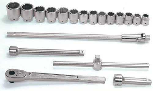 1 1/16 - 2 3/8" Williams 1" Drive Socket & Tool Set 12 Pt 19 Pcs - WSX-20 Pro Torque Tools
