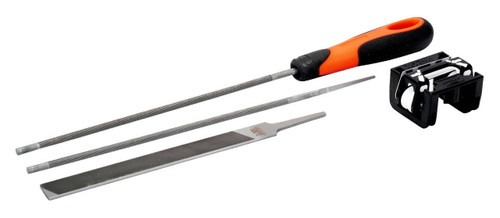 Bahco ERGO Chainsaw File Set with Two-Component Handle and Filing Guide 200 mm - 168-COMBI-5.5-6924 Pro Torque Tools