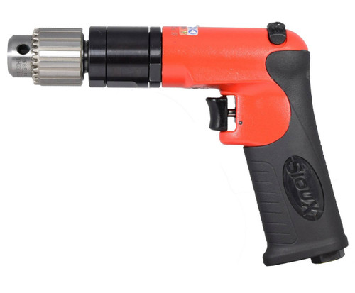 Sioux Tools SDR5P3R2 Reversible Pneumatic Drill | 0.5 HP | 300 RPM | 1/4" Keyed Chuck