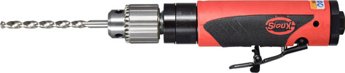 Sioux Tools SDR4S30N2L SDR4S Straight Drill | 1/4 in Chuck Keyed Chuck | 0.4 HP | 21 CFM Air Flow | 90 PSI | 7.2 in OAL