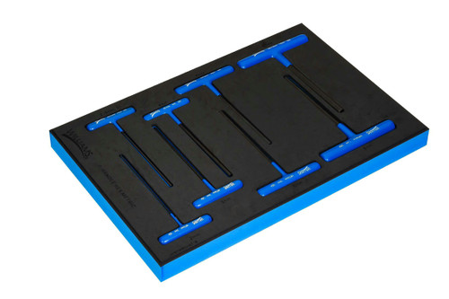 2 - 10 MM Williams Arm T-Key Set in 1/3 Foam Drawer Inset 8 Pcs - JHWFMWSHKT-8