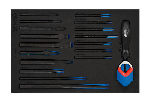 Williams Chisels & Punches Set in 1/3 Foam Drawer Inset 18 Pcs - JHWFPCS-18