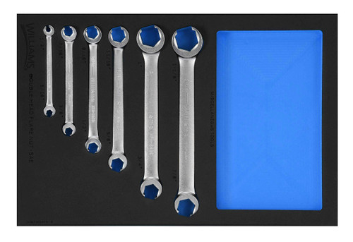 Williams Double Flare Nut Wrench Set in 1/3 Foam Drawer Inset 6 Pcs - JHWFWSXFN-6