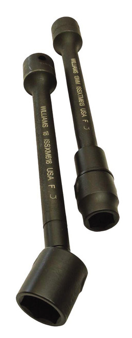 12 MM Williams 3/8" Dr 6.57" Shank Length Flextension Tension Socket 6 Pt - JHWISFXTM612 Pro Torque Tools