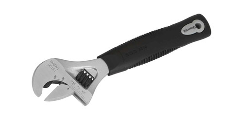 8" Williams Ratcheting Adjustable Wrench Comfort Grip - JHW13108