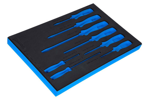Williams 1/3 Foam Drawer Insert Only for Endurogrip Screwdriver Set 8 Pcs - JHWF100P-8MD13FM
