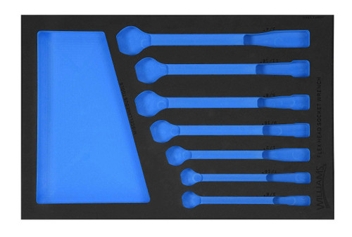 Williams 1/3 Foam Drawer Inset Only for Flex-Head Combination Wrench Set (3/8 to 3/4) 7 pcs - JHWF1194013FM