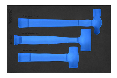 Williams 1/3 Foam Drawer Inset Only for Hammer Set 3 pcs- JHWFHS-313FM