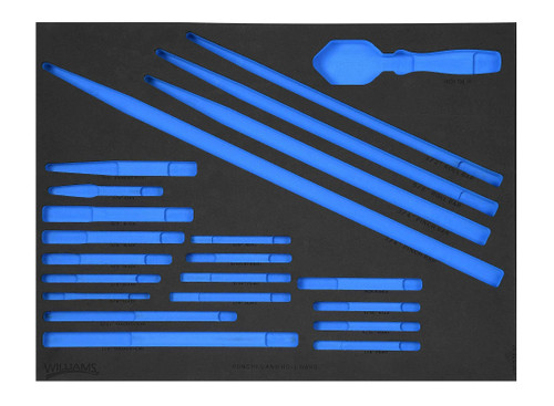 Williams 2/3 Foam Drawer Inset Only for Chisels & Punches Set 22 Pcs - JHWFPCRS-2323FM