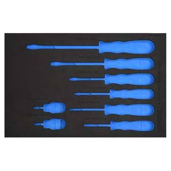 Williams 1/3 Foam Drawer Insert Only for SuperTorque Screwdriver Set 8 Pcs - JHWFSPRS-8CKP13FM