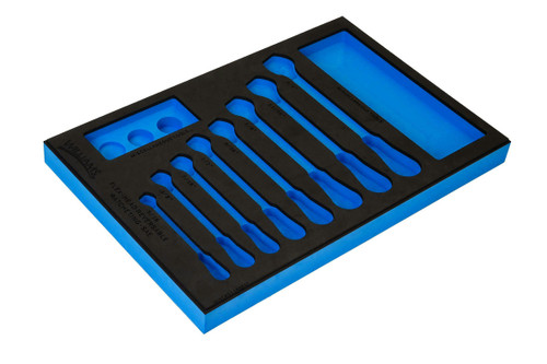 5/16 - 3/4" Williams 1/3 Foam Drawer Inset Only for Ratcheting Combination Wrench Set 8 Pcs - JHWFWS1168RCF13FM