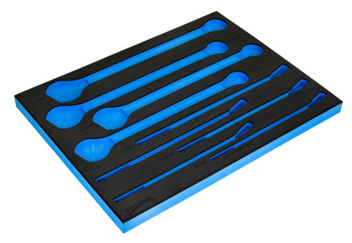 15/16 - 1-1/2" Williams 2/3 Foam Drawer Inset Only for SUPERCOMBO Combination Wrench Set 12 Pt 9 Pcs - JHWFWS1190SCA223FM
