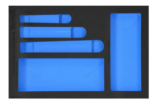 Williams 1/3 Foam Drawer Inset Only for Adjustable Face Spanner Wrench Set 3 Pcs- JHWFWS-48313FM