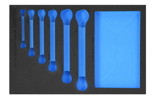 Williams 1/3 Foam Drawer Inset Only for Double Flare Nut Wrench Set 6 Pcs - JHWFWSXFN-613FM