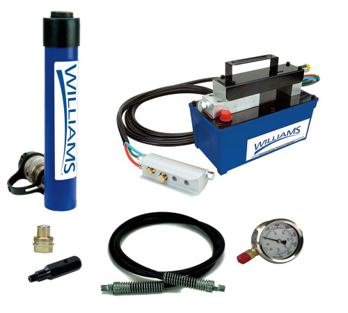 6" Stroke Williams 10T Single Acting Low Profile Cylinder and Single Acting Air Pump - JHW1AP10T06L