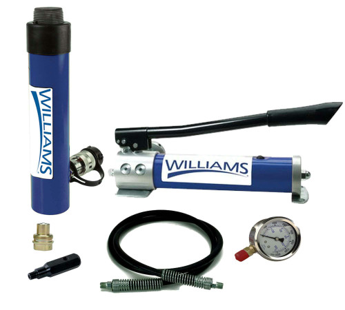 6" Stroke Williams 10T Threaded Hole Cylinder and Two-Speed Hand Pump - JHW1HP10T06T