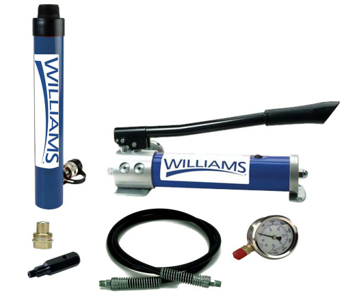 10 Ton 10" Stroke Williams Threaded Hole Cylinder & Two-Speed Hand Pump - JHW1HP10T10T Pro Torque Tools