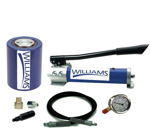 20 Ton 2" Stroke Williams Low Profile Hydraulic Cylinder & Two-Speed Hand Pump - JHW1HP20T02L Pro Torque Tools