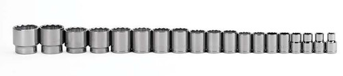 Williams 1/2" Dr Shallow Socket Set 12 Pt 19 Pcs - JHW32925