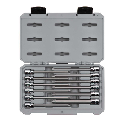 T10 - T60 Tekton 3/8" Dr Long Torx Bit Socket Set with Case 12 Pcs - SHB91305 New Pro Torque Tools