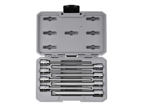 M4 - M12 Tekton 3/8" Long Triple Square Bit Socket Set with Case 8 Pcs - SHB91318 New Pro Torque Tools