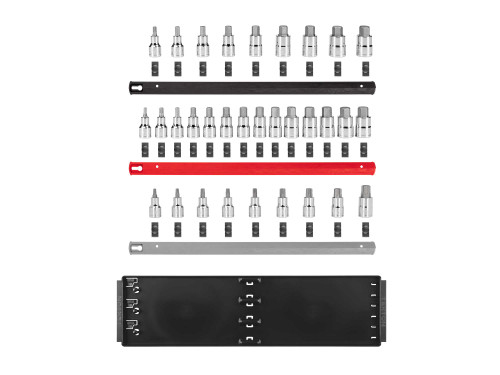 1/4 - 3/4", 6 - 19 mm, T30 - T80 Tekton 1/2" Dr Hex/Torx Bit Socket Set with Rails and Tray 32 Pcs - SHB92203 New Pro Torque Tools