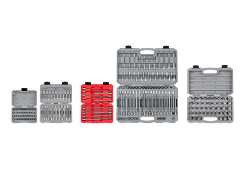 Tekton 1/4, 3/8, 1/2" Dr Standard and Long Bit Socket Set with Cases 248 Pcs - SHB99301 New Pro Torque Tools