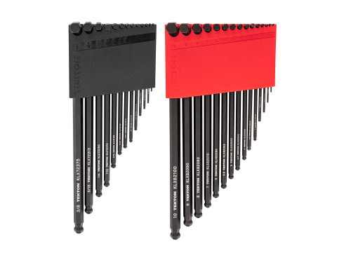 0.050 - 3/8", 1.3 - 10 MM Tekton Ball End Hex L-Key Set with Holders 28 Pcs - KLX91302 New Pro Torque Tools