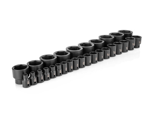 5/16 - 2" Tekton 1/2" Dr Shallow Impact Socket Set 6 Pt 29 Pcs - SID92006 New Pro Torque Tools