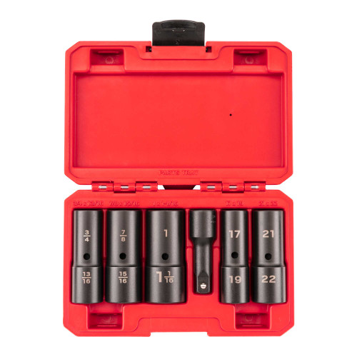Tekton 1/2" Dr Deep Thin Wall Impact Flip Socket Set with Case 6 Pcs - SIF92400 New Pro Torque Tools