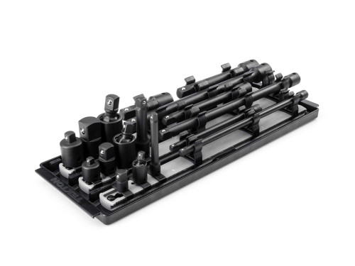 Tekton 1/4, 3/8, 1/2" Dr Impact Extension and Accessory Set with Rails and Tray 17 Pcs - SIA99201 New Pro Torque Tools