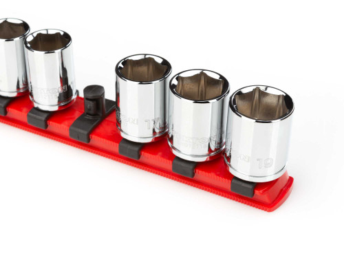 13" Tekton 3/8" Dr Socket Rail 15 Clips Red - OSR12115 New Pro Torque Tools