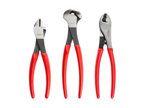 Tekton Cutting Pliers Set Diagonal, End, Cable Cutting 3 Pcs - PCT99120 New Pro Torque Tools