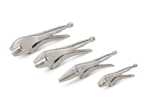 Tekton Locking Pliers Set Straight Jaw, Curved Jaw, Long Nose 4 Pcs - PLK99902 New Pro Torque Tools