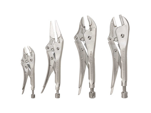 Tekton Locking Pliers Set Straight Jaw, Curved Jaw, Long Nose 4 Pcs - PLK99902 New Pro Torque Tools