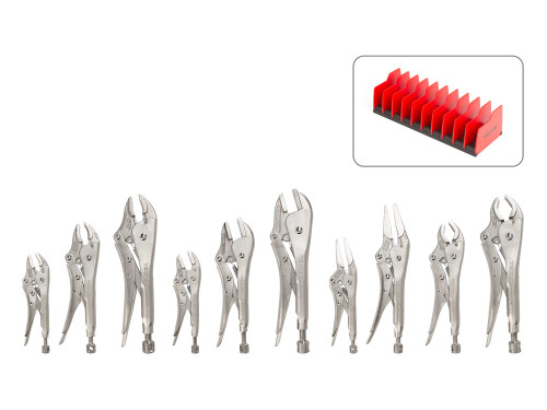 Tekton Locking Pliers Set with Rack 10 Pcs - PLK99904 New Pro Torque Tools
