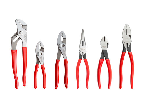 Tekton Pliers Set Groove Joint, Slip Joint, Long Nose, Diagonal Cutting, Lineman's 6 Pcs - PLR99020 New Pro Torque Tools