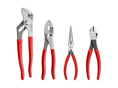 Tekton Pliers Set Groove Joint, Slip Joint, Long Nose, Diagonal Cutting 4 Pcs - PLR99022 New Pro Torque Tools