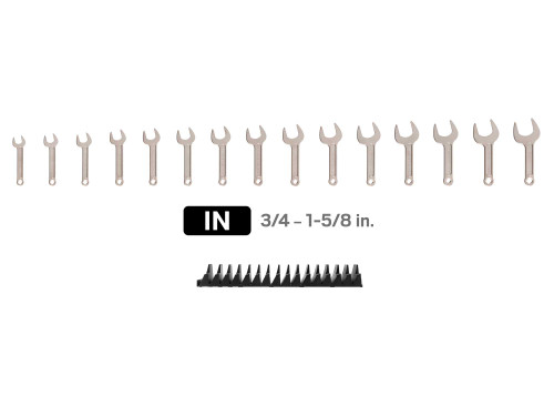 3/4 - 1-5/8" Tekton Service Wrench Set with Modular Organizers 15 Pcs - WSE95100 New Pro Torque Tools