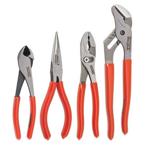 Proto Plier Set Ergonomic Handle 4 Pcs - J200XLS New Pro Torque Tools